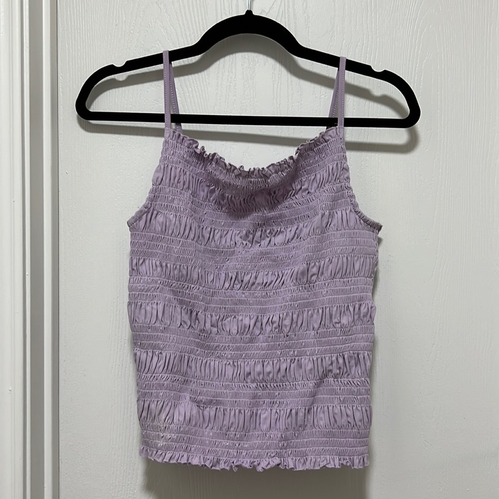 Smocked lavender top h&m
